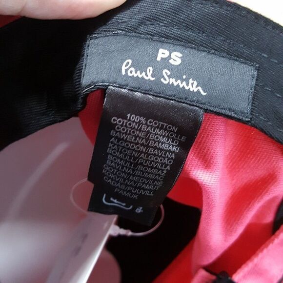 PAUL SMITH Mens Hat Pink Baseball Cap Zebra Logo One Size - Picture 6 of 7